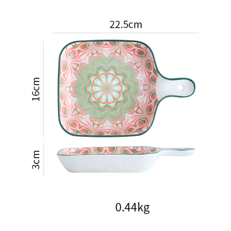 Mandala Baking Plate - Ceramic platter, serving platter, fruit platter | Plates for dining table & home decor