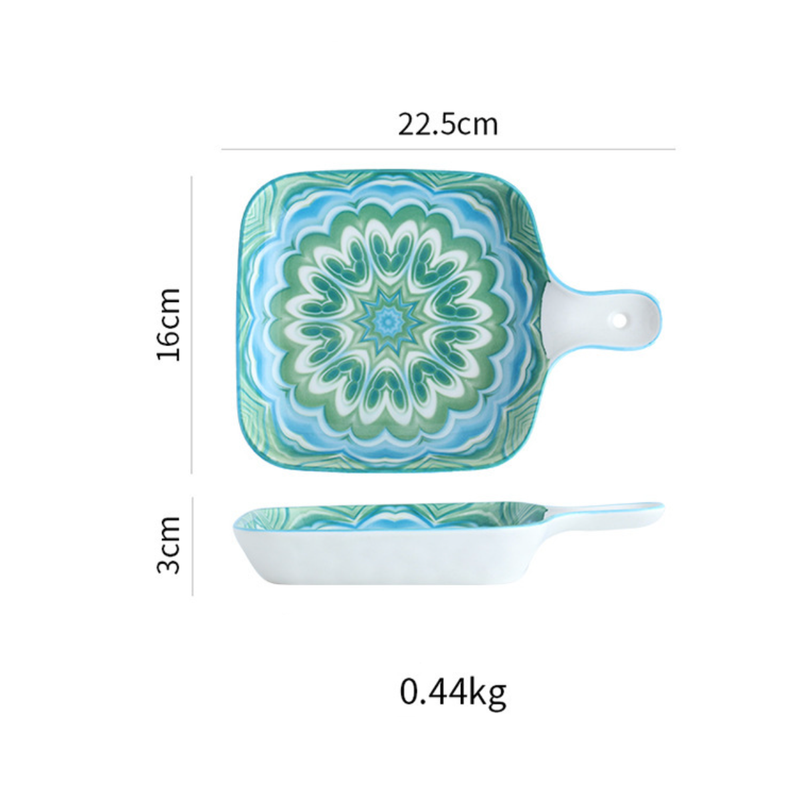 Mandala Baking Plate - Ceramic platter, serving platter, fruit platter | Plates for dining table & home decor