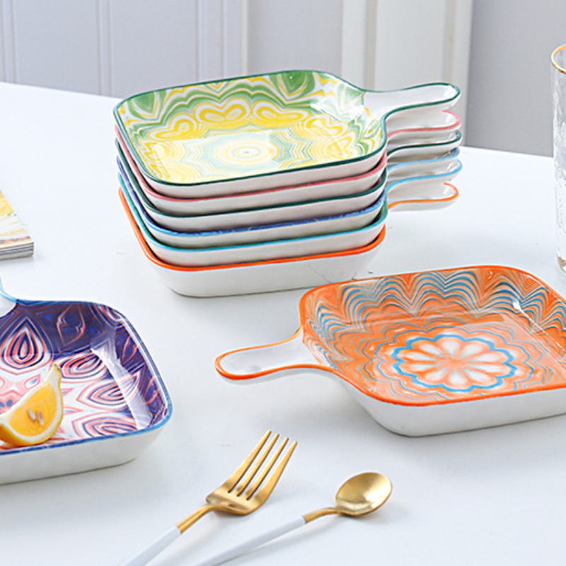 Mandala Baking Plate - Ceramic platter, serving platter, fruit platter | Plates for dining table & home decor