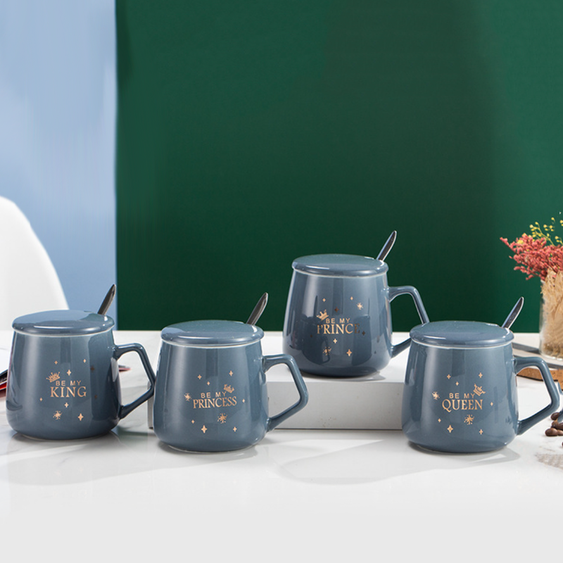 Grey Cup with Lid- Mug for coffee, tea mug, cappuccino mug | Cups and Mugs for Coffee Table & Home Decor