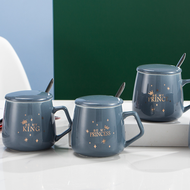 Grey Cup with Lid- Mug for coffee, tea mug, cappuccino mug | Cups and Mugs for Coffee Table & Home Decor