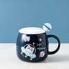 Space Animal Cup With Lid and Spoon- Mug for coffee, tea mug, cappuccino mug | Cups and Mugs for Coffee Table & Home Decor