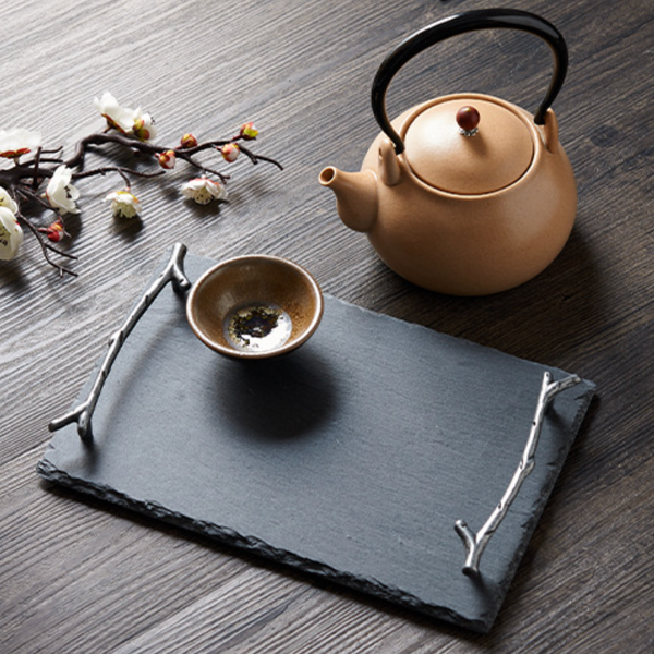 Serving Tray With Twig Handle