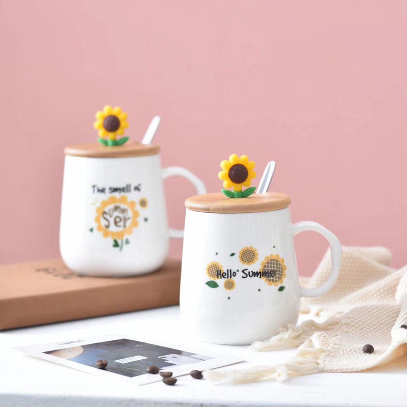 Sunflower Mug- Mug for coffee, tea mug, cappuccino mug | Cups and Mugs for Coffee Table & Home Decor