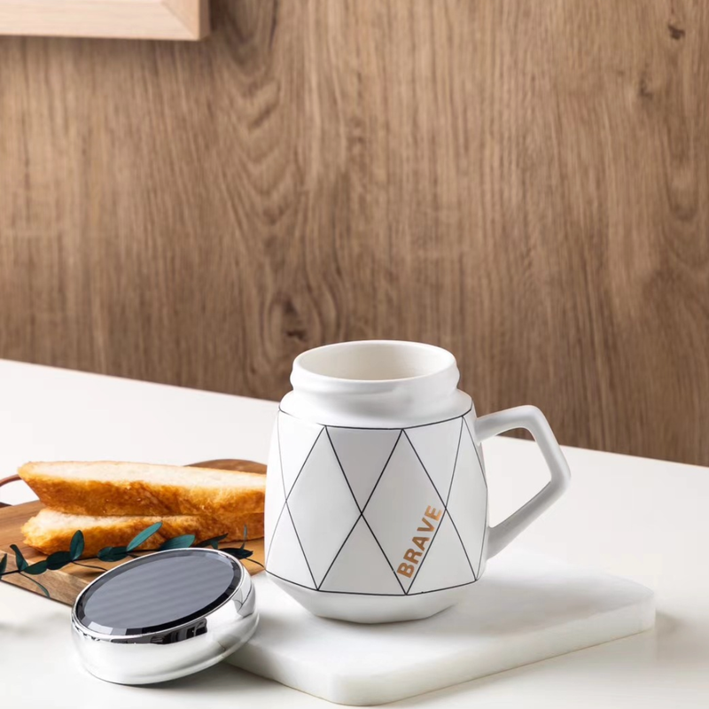 Textured Diamond Mug- Mug for coffee, tea mug, cappuccino mug | Cups and Mugs for Coffee Table & Home Decor