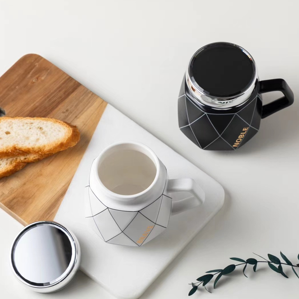 Textured Diamond Mug- Mug for coffee, tea mug, cappuccino mug | Cups and Mugs for Coffee Table & Home Decor