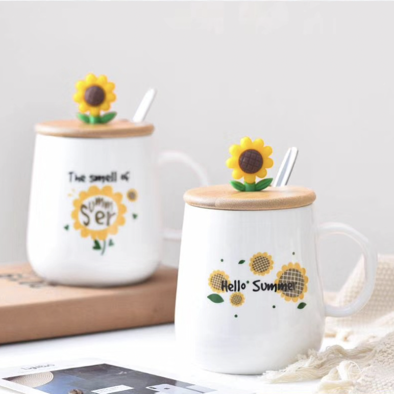 Sunflower Mug- Mug for coffee, tea mug, cappuccino mug | Cups and Mugs for Coffee Table & Home Decor