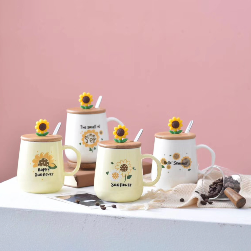 Sunflower Mug- Mug for coffee, tea mug, cappuccino mug | Cups and Mugs for Coffee Table & Home Decor