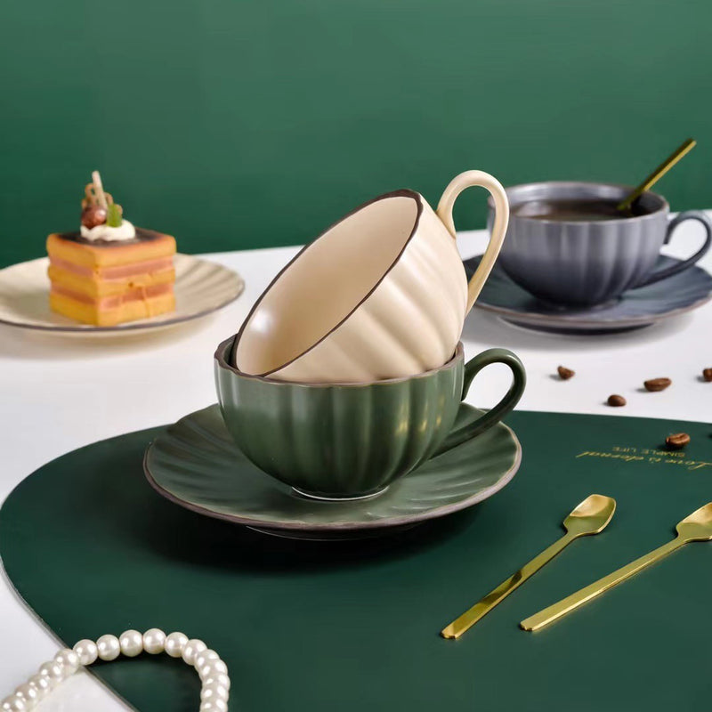 Modern Ceramic Cup With Saucer- Tea cup, coffee cup, cup for tea | Cups and Mugs for Office Table & Home Decoration