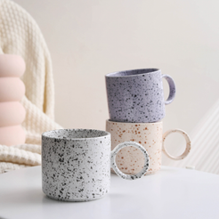 Speckled Ring Mug- Mug for coffee, tea mug, cappuccino mug | Cups and Mugs for Coffee Table & Home Decor