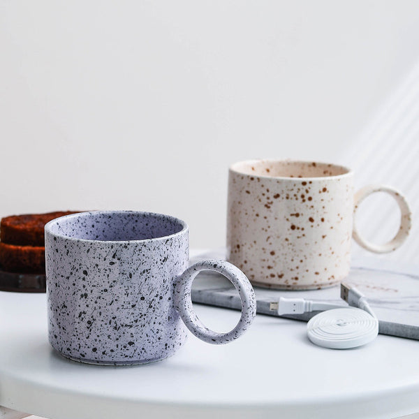 Speckled Ring Mug- Mug for coffee, tea mug, cappuccino mug | Cups and Mugs for Coffee Table & Home Decor