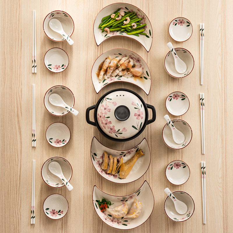 Sakura Moon Plate - Serving plate, snack plate, dessert plate | Plates for dining & home decor