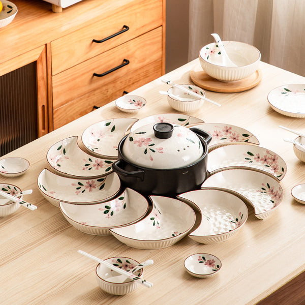Sakura Moon Plate - Serving plate, snack plate, dessert plate | Plates for dining & home decor