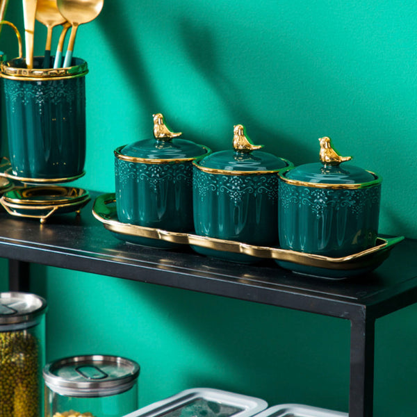 Emerald Seasoning Jar Set of 3 - Jar