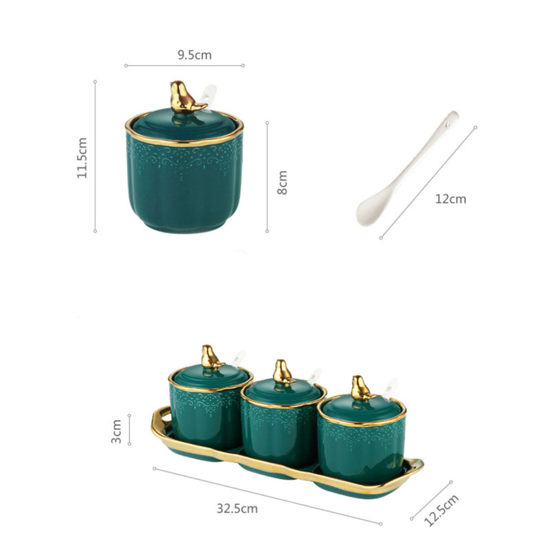 Emerald Seasoning Jar Set of 3 - Jar
