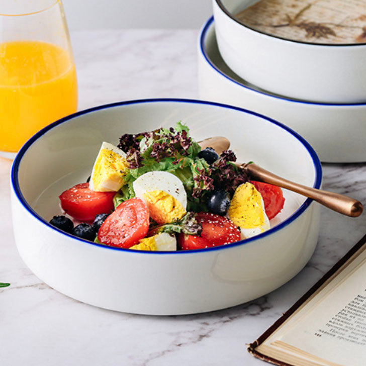 Thin Rimmed Deep Dish - Serving plate, pasta plate, lunch plate, deep plate | Plates for dining table & home decor