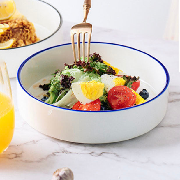 Thin Rimmed Deep Dish - Serving plate, pasta plate, lunch plate, deep plate | Plates for dining table & home decor