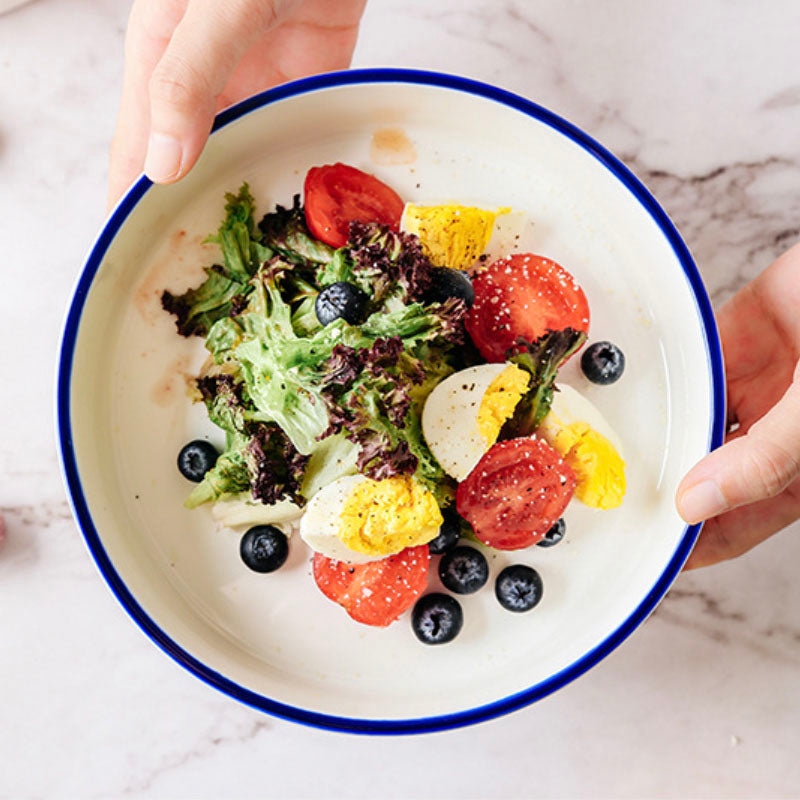 Thin Rimmed Deep Dish - Serving plate, pasta plate, lunch plate, deep plate | Plates for dining table & home decor