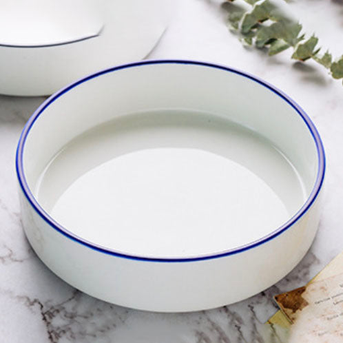 Thin Rimmed Deep Dish - Serving plate, pasta plate, lunch plate, deep plate | Plates for dining table & home decor