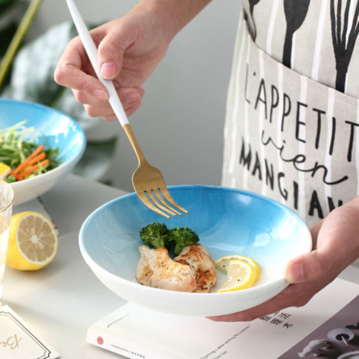 Ombre Salad Bowl 600 ml - Bowl, ceramic bowl, serving bowls, noodle bowl, salad bowls, bowl for snacks, large serving bowl | Bowls for dining table & home decor