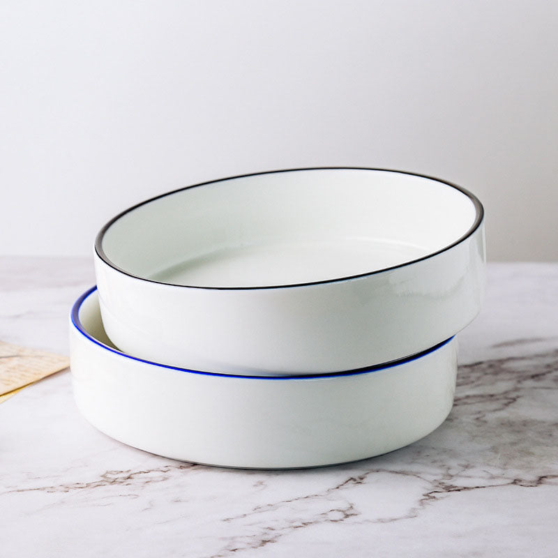 Thin Rimmed Deep Dish - Serving plate, pasta plate, lunch plate, deep plate | Plates for dining table & home decor