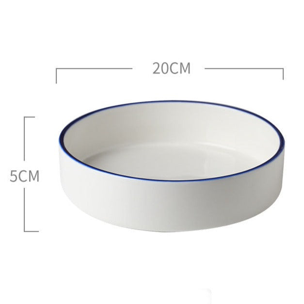 Thin Rimmed Deep Dish - Serving plate, pasta plate, lunch plate, deep plate | Plates for dining table & home decor