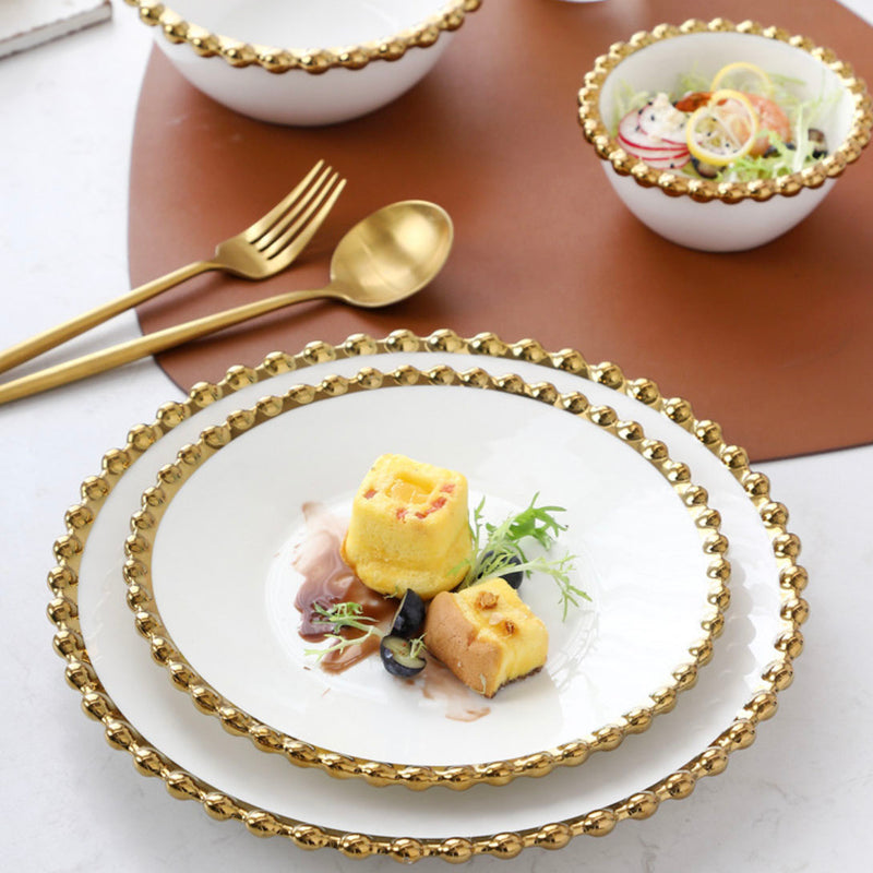 Elysian Scallop Dinner Plate - Serving plate, lunch plate, ceramic dinner plates| Plates for dining table & home decor