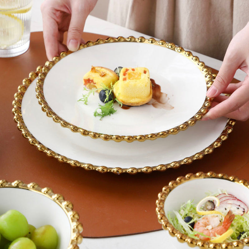 Elysian Scallop Snack Plate - Serving plate, snack plate, dessert plate | Plates for dining & home decor