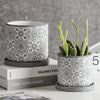 Elegant Ceramic Pot with Plate - Indoor planters and flower pots | Home decor items