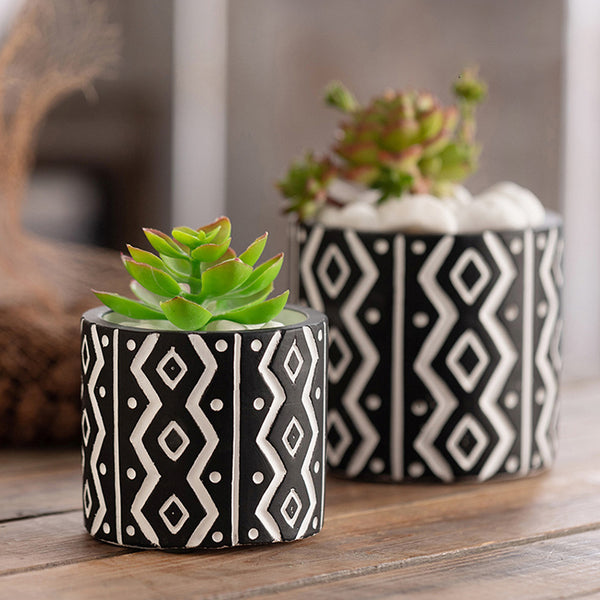Diamond Zigzag Planter Large - Indoor planters and flower pots | Home decor items