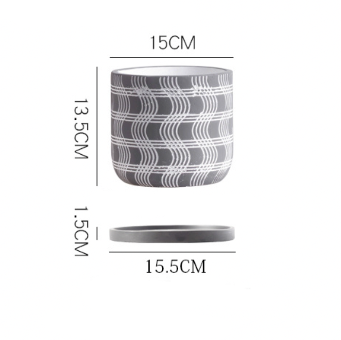 Textured Plant Pot Large - Indoor planters and flower pots | Home decor items
