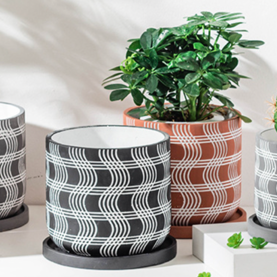 Textured Plant Pot Small - Indoor planters and flower pots | Home decor items
