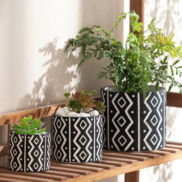 Diamond Zigzag Planter Medium - Indoor planters and flower pots | Home decor items