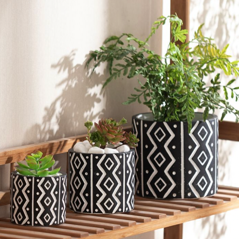 Diamond Zigzag Planter Large - Indoor planters and flower pots | Home decor items