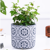 Blue Geometric Pot Large - Indoor planters and flower pots | Home decor items