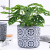 Blue Geometric Pot Large - Indoor planters and flower pots | Home decor items