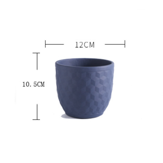 Dark Toned Hexagonal Pattern Pot - Indoor planters and flower pots | Home decor items