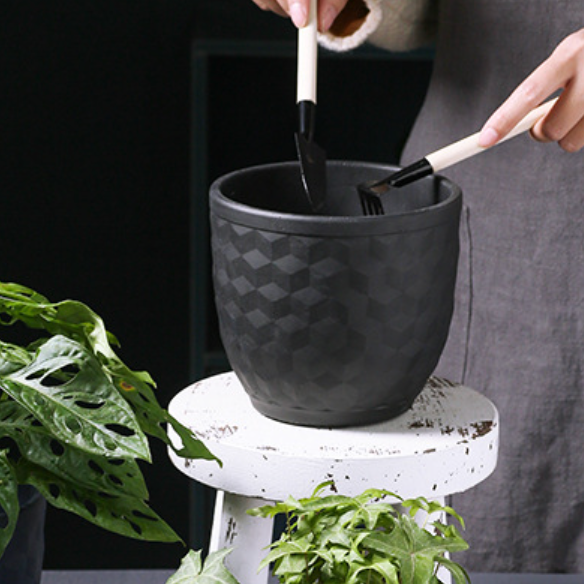 Hexagon Textured Planter Pot - Indoor planters and flower pots | Home decor items