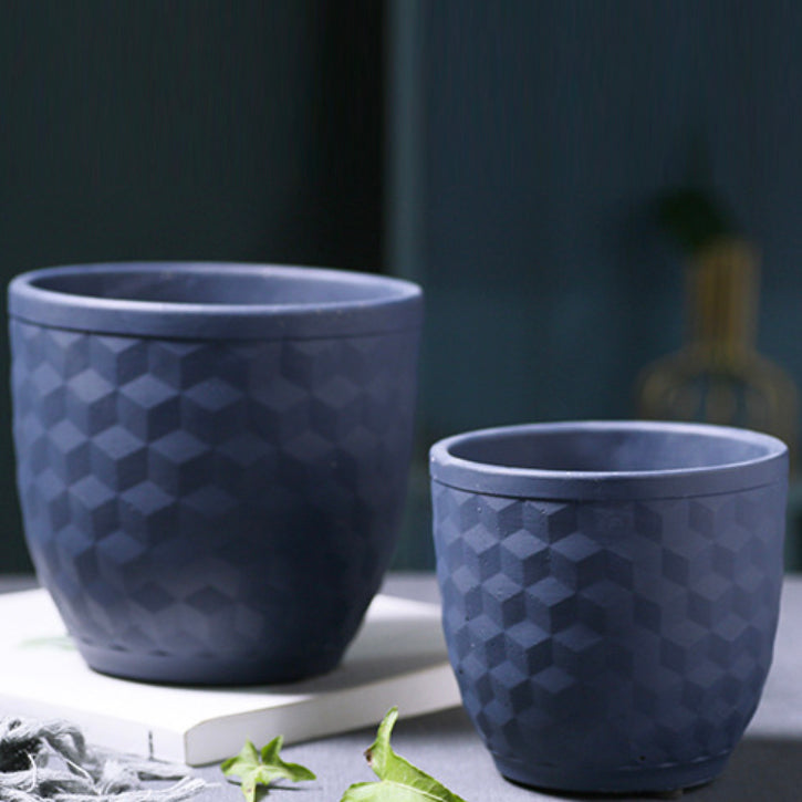 Dark Toned Hexagonal Pattern Pot - Indoor planters and flower pots | Home decor items
