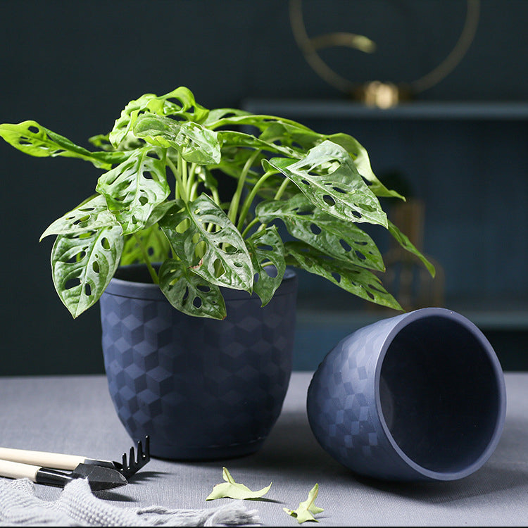 Hexagon Textured Planter Pot - Indoor planters and flower pots | Home decor items