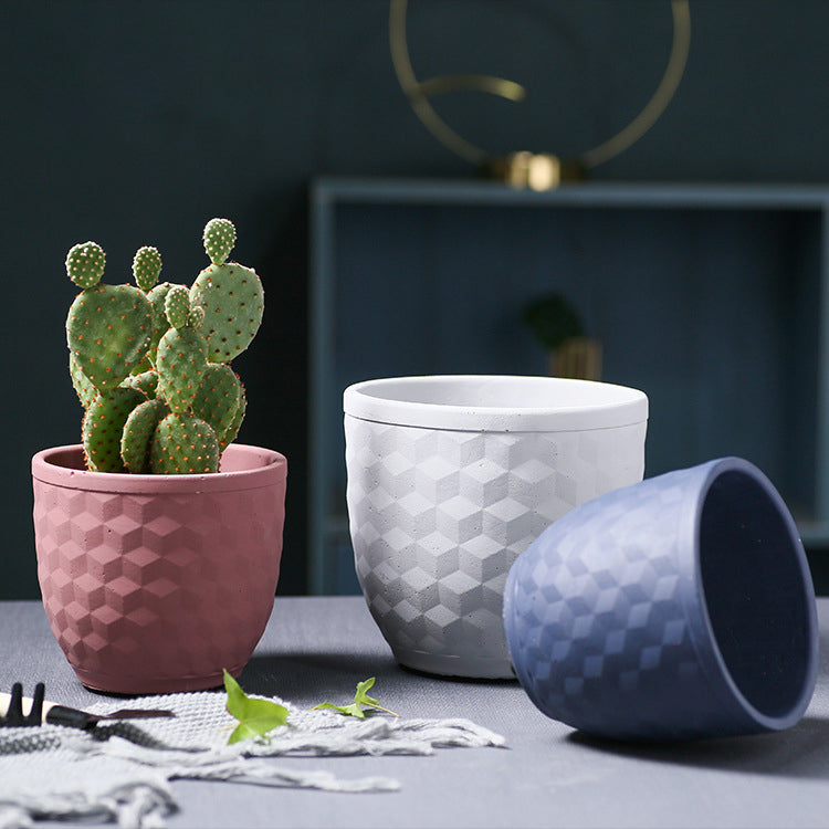Hexagon Textured Pot - Indoor planters and flower pots | Home decor items