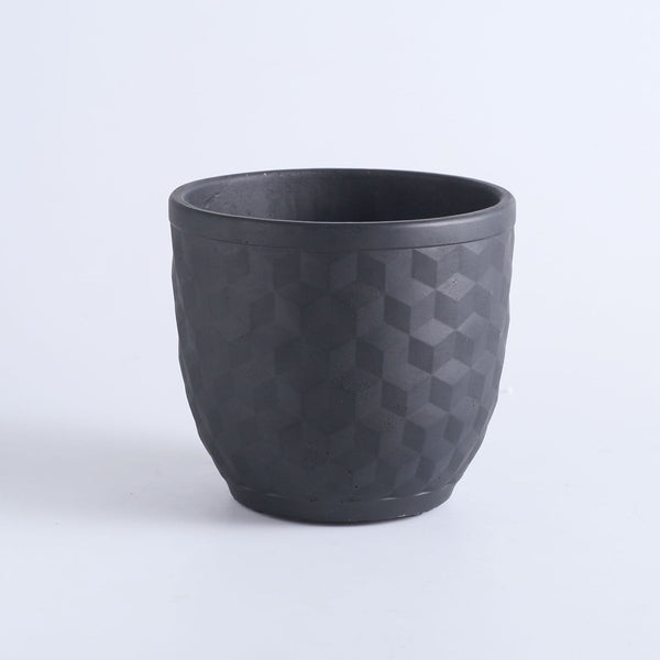 Dark Toned Hexagonal Pattern Pot - Indoor planters and flower pots | Home decor items