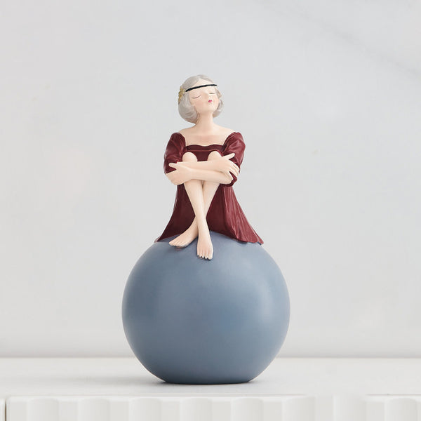 Sitting Girl Decor - Showpiece | Home decor item | Room decoration item