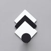 Geometric Black and White Hook - Wall hook/wall hanger for wall decoration & wall design | Home & room decoration ideas
