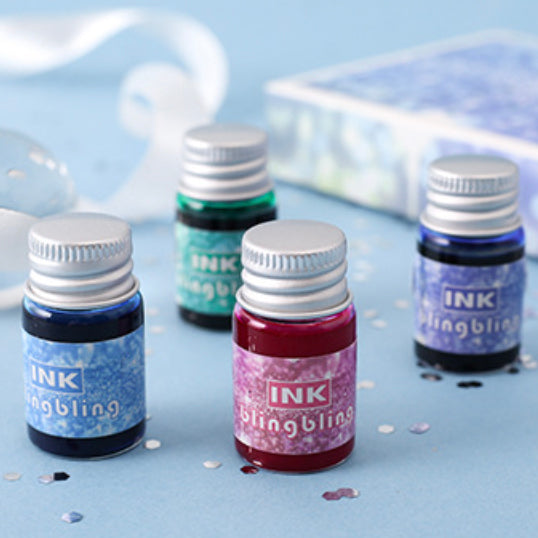 Bling Glass Dip Pen With 4 Ink Bottles