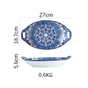 Mandala Long Dish - Ceramic platter, serving platter, fruit platter | Plates for dining table & home decor