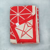 MERRY Double Sided Pattern Knitted Throw Blanket - Crimson, Cream