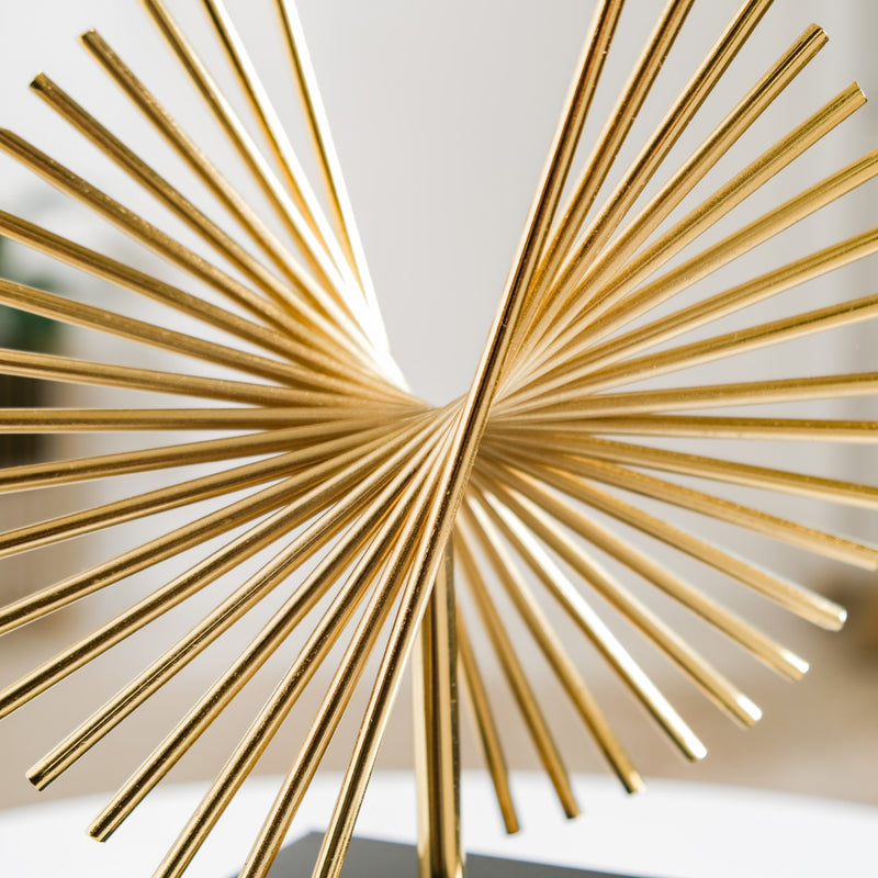 Rising Peacock Decor Showpiece Gold Small