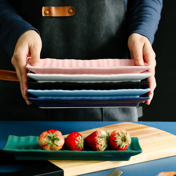 Long Serving Platter - Ceramic platter, serving platter, fruit platter | Plates for dining table & home decor
