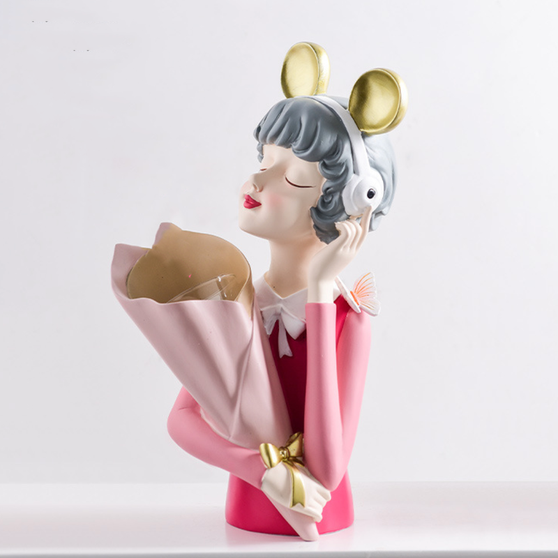 Musical Girl Showpiece Vase - Showpiece | Home decor item | Room decoration item
